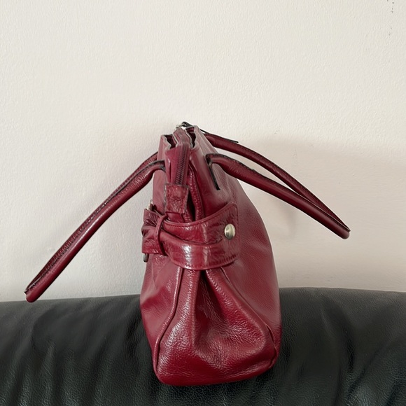 Red leather Simard handbag - Picture 3 of 6